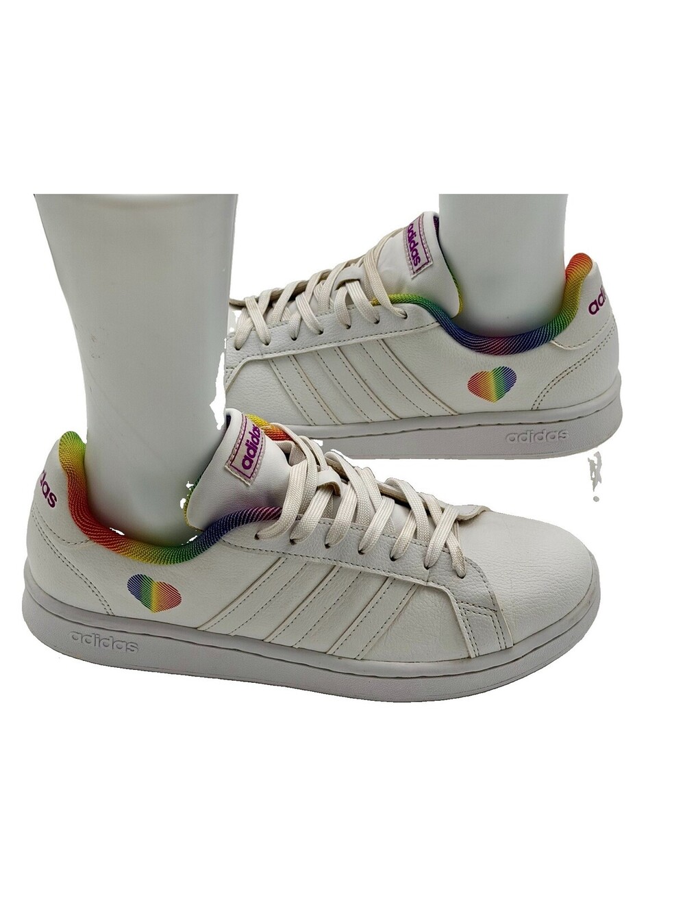 Adidas Women’s Nine Point 5 Grand Court Rainbow Pride Free Shipping